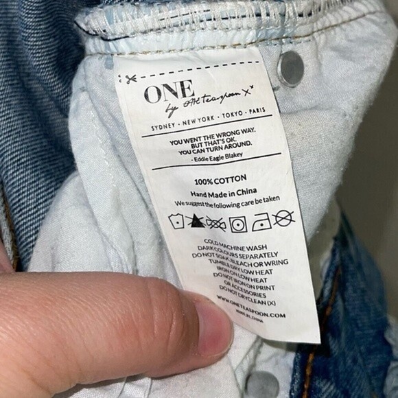 one teaspoon lonely boys distressed drop crotch low waist tapered leg jeans - Picture 8 of 9